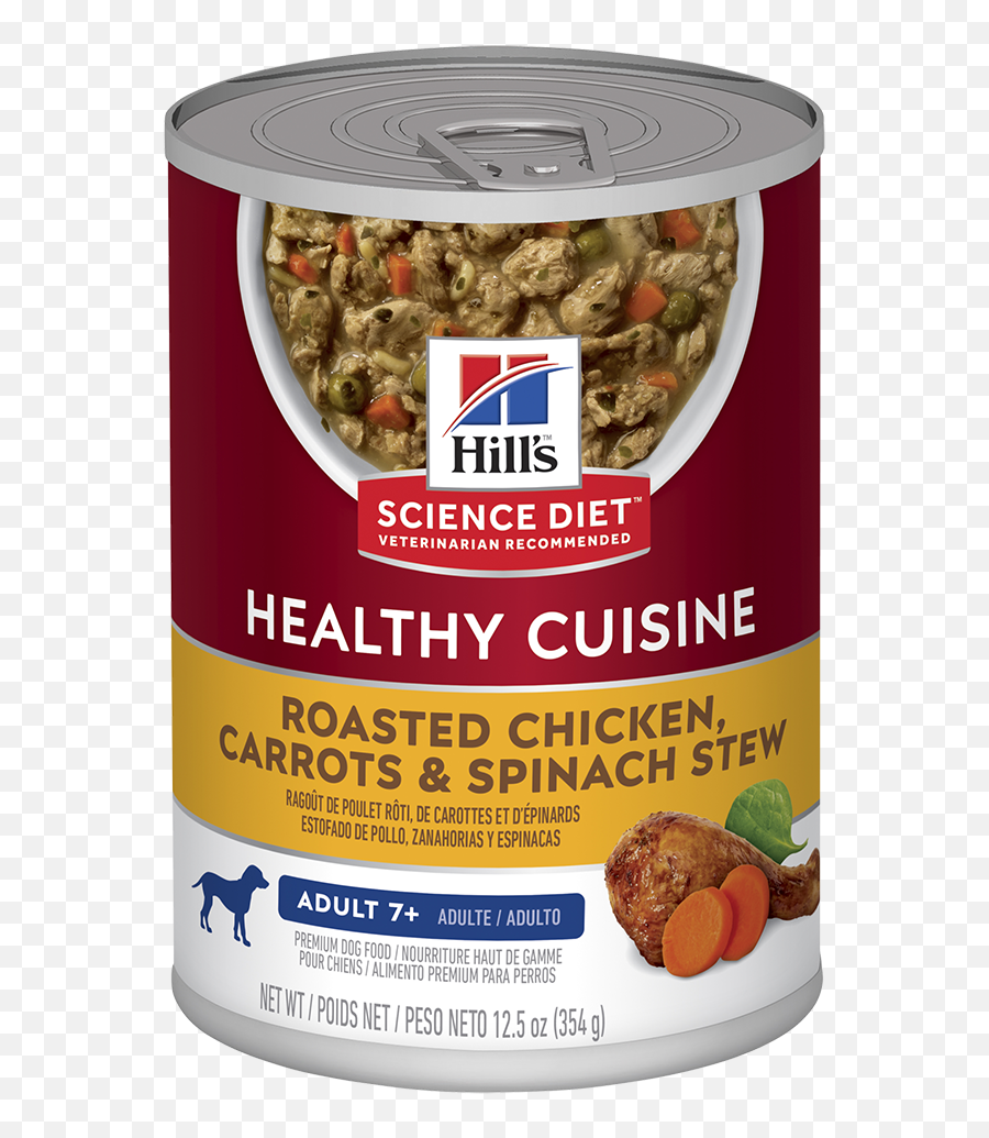 Hills Science Diet Senior 7 Plus Healthy Cuisine Chicken And Carrot Stew Canned Dog Food Png