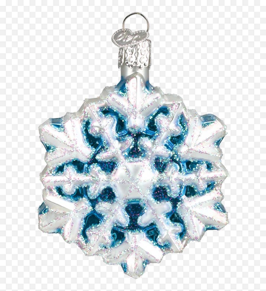 Old World Christmas Snowflake Glass Ornament - Putti Fine Crochet Png,Christmas Snowflakes Png