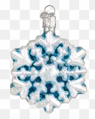 Old World Christmas Snowflake Glass Ornament - Putti Fine Crochet png