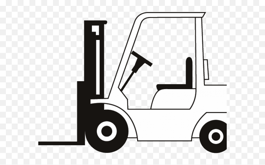 Drawn Truck Fork Lift - Forklift Clipart Black And White Forklift Clipart Black And White Png,Lift Truck Icon