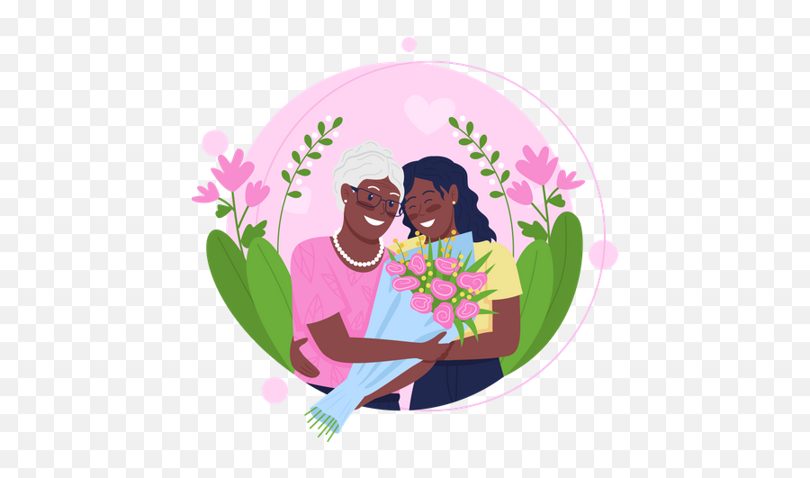Premium Mothers Day Illustration Pack From People Illustrations - Happy Mothers African American Day Png,Happy Mothers Day Icon