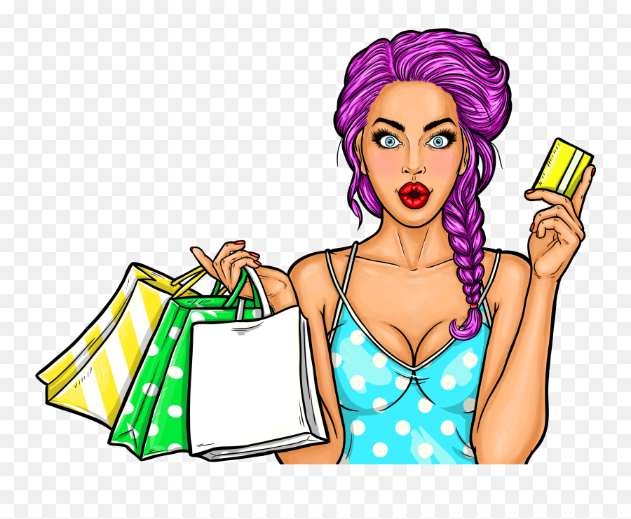 Download Free Girl Vector Shopping Hd Icon Favicon - Transparent Pop Art Girl Png,Girl Vector Icon