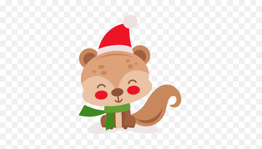 Christmas Squirrel Svg Cuts Scrapbook Cut File Cute Clipart - Cute Christmas Squirrel Cartoon Png,Squirrel Girl Icon