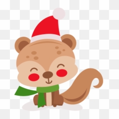 Christmas Squirrel Svg Cuts Scrapbook File Cute Clipart - Cute Cartoon png