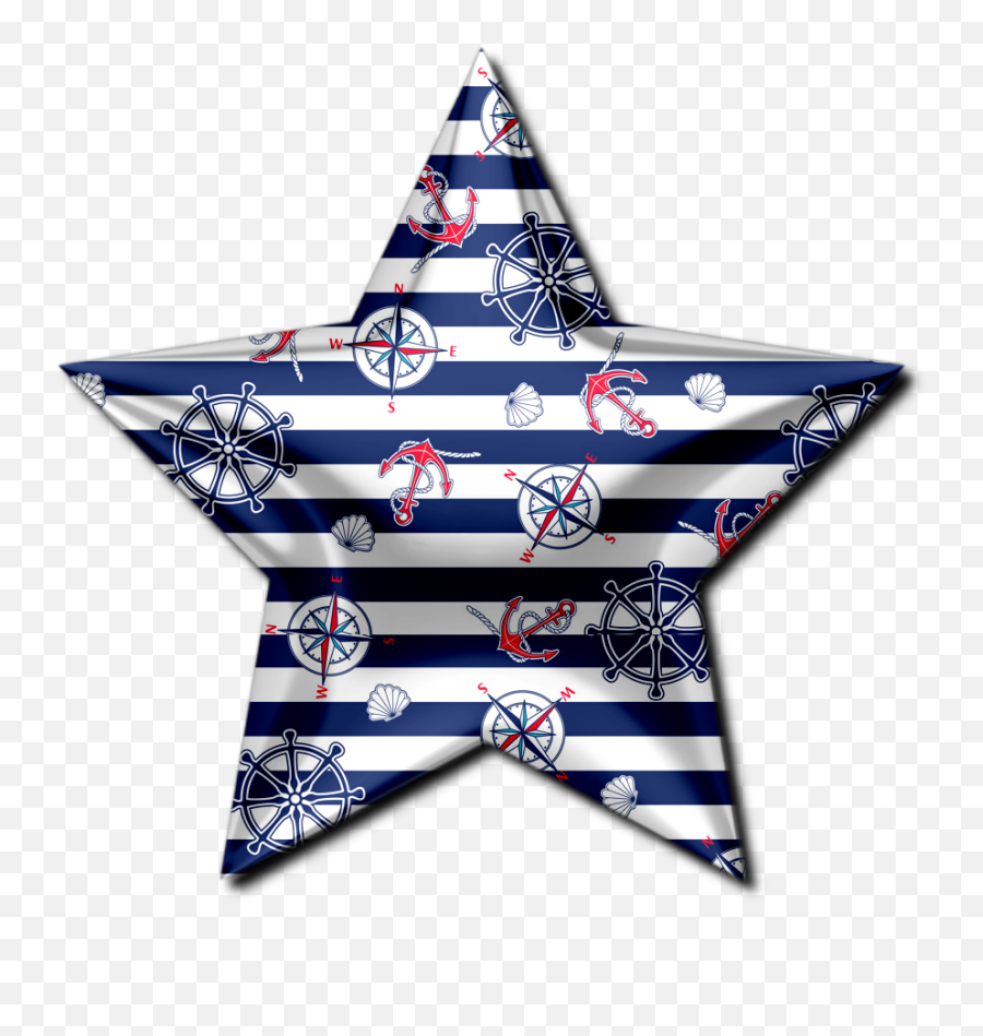Monica Michielin Alphabets Blue Marine Stripes Nautical - American Png,Nautical Star Icon