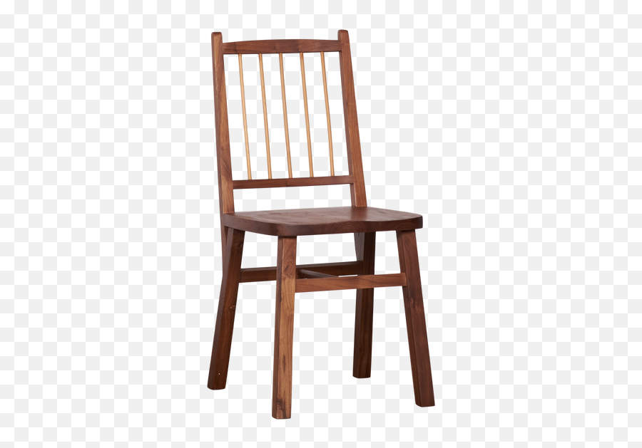 Amish Walnut Dining Chair - Solid Back Png,Table With 2 Chair Icon Top View Png