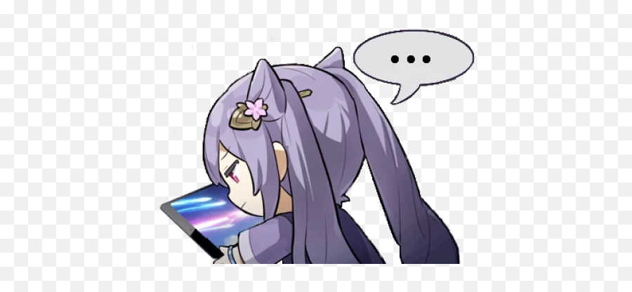 Telegram Sticker From Keqing Waifu Pack - Chibi Transparent Genshin ...