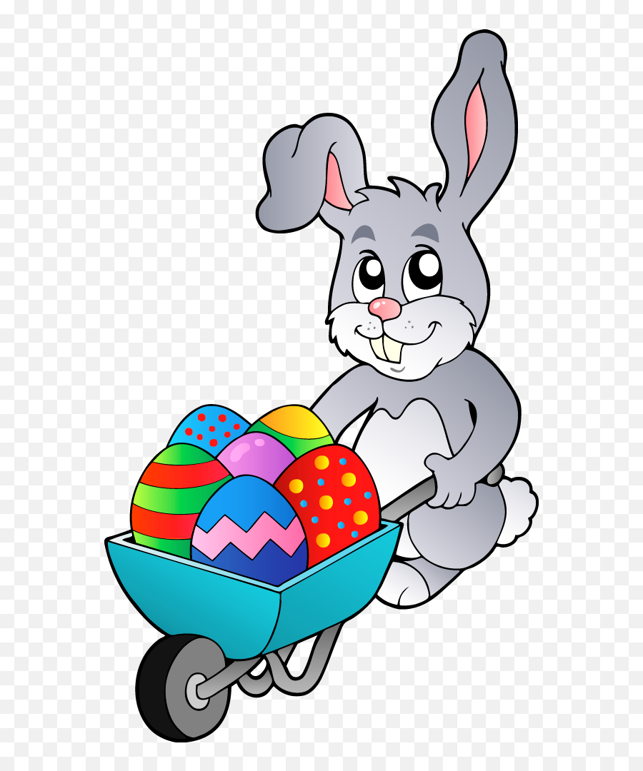 Free Png Transparent Easter Bunny With Egg Cartpicture - Translucent Easter Bunny Transparent Background,Bunny Transparent