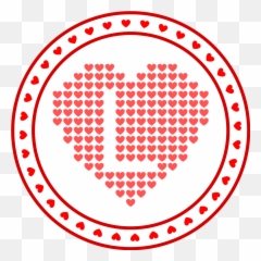 Love Heart Circle Vector Svg - Zig Zag Png