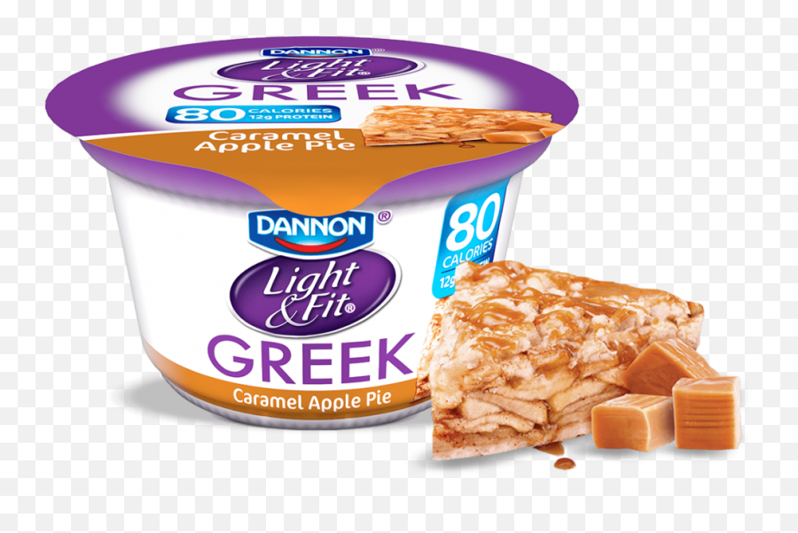 Greek - Yogurtcaramelapplepie Lightandfit Danone Greek Yogurt Png,Apple Pie Png