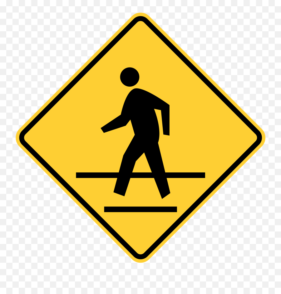 Crosswalk Png 2 Image - Sign Pedestrian Crossing,Crosswalk Png