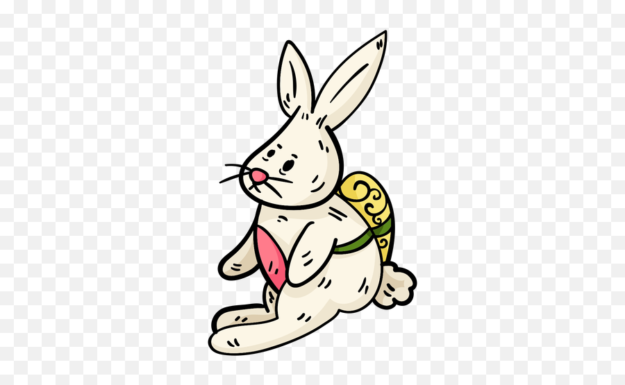 Easter Bunny With An Egg - Domestic Rabbit Png,Easter Bunny Transparent