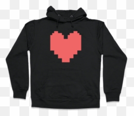 Undertale Pixel Heart Hooded Sweatshirt - Determination png