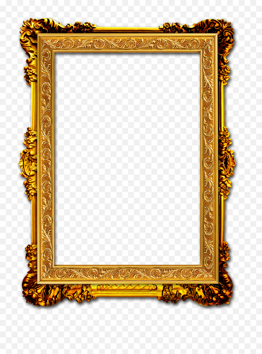 Golden Photo Frame Png Image Transparent - Golden Photo Frame Hd Png,Golden Png