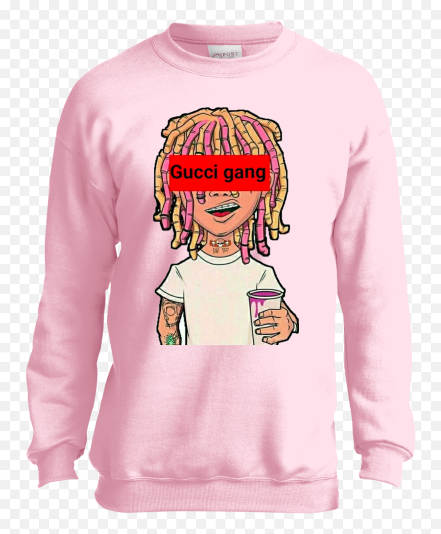 Download Lil Pump Gucci Gang Youth Sweatshirt Sweatshirts - Lil Pump Sticker Png,Lil Pump Png