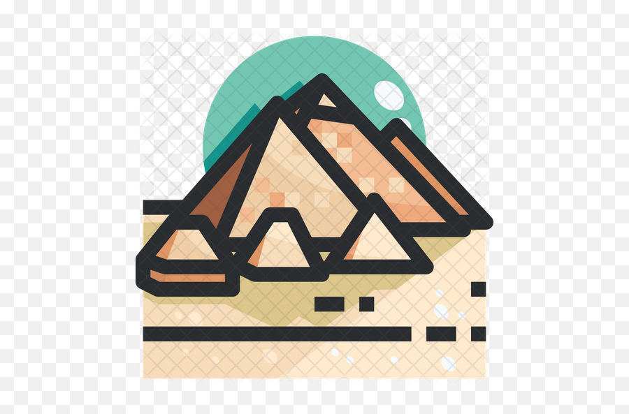 Pyramids Of Giza Icon Colored - Lumber Png,Pyramids Png