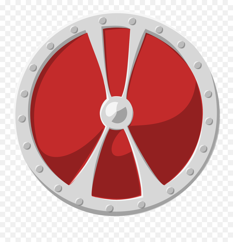 Buckler Shield Red - Shield Clipart Png,Silver Shield Png