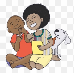 Home - Child Black Reading Png