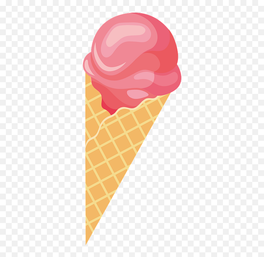 Strawberry Ice Cream In A Waffle Cone Clipart Free Download - Ice Cream Clipart Svg Png,Ice Cream Transparent Background