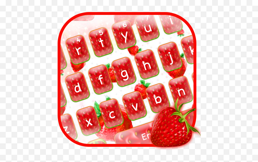 Realistic Strawberry Keyboard Theme U2014 Lietotnes - Strawberry Png,Strawberry Transparent Background
