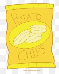 Potato Chips Bag Clip Art - Potato Chips Clipart Png,Bag Of Chips Png