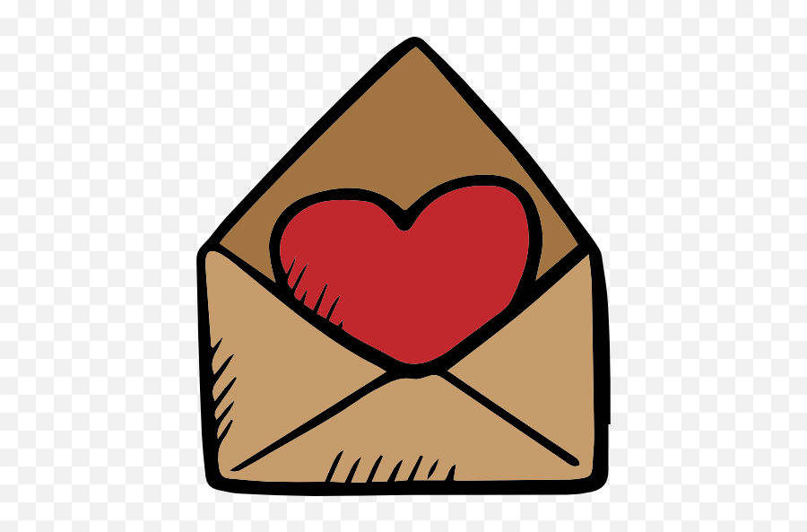 Romanticism Heart Valentines Day - Love Letter Icon Png,Envelope Transparent Background