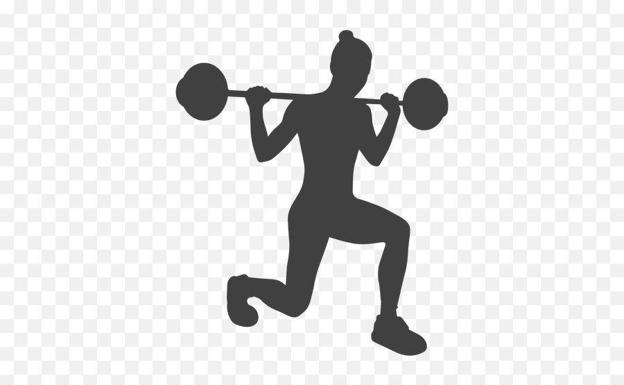Woman Barbell Lunges Silhouette - Plaza Mayor Png,Squat Png