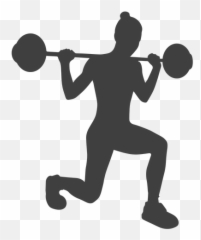 Woman Barbell Lunges Silhouette - Plaza Mayor Png,Squat Png