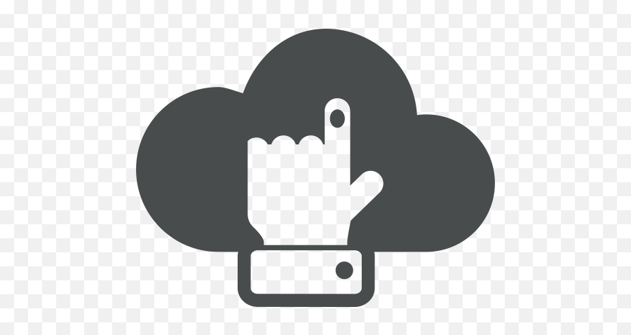 Click Cloud Finger Gesture Hand Pointer Select Icon - Cloud Based Security Icon Png,Click Icon Png
