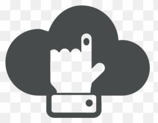 Click Cloud Finger Gesture Hand Pointer Select Icon - Cloud Based Security Icon png