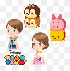Disneyu0027s Tsum Tsumu0027s And Kingdom Hearts Cross - Over For A Tsum Tsum Vector Free Download Png,Kingdom Hearts 2.8 Logo