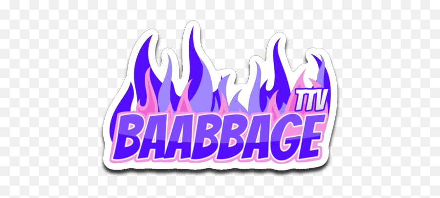 Baabbage Purple Flame Sticker - Horizontal Png,Purple Flame Png