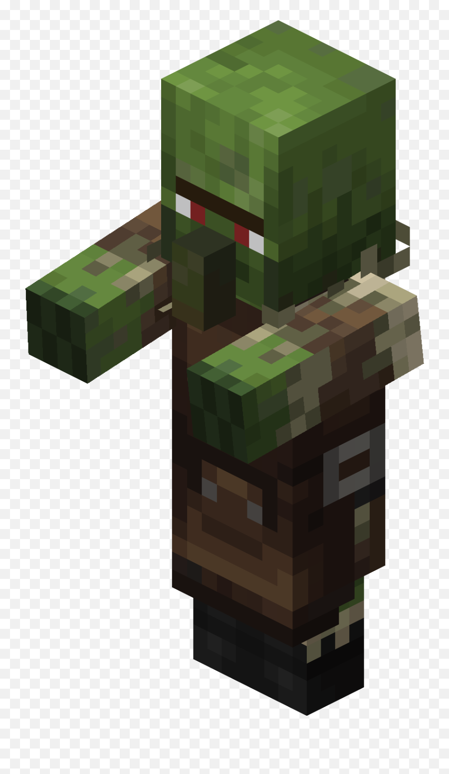 Taiga Zombie Toolsmith - Minecraft Zombie Villager Png,Minecraft Zombie Png