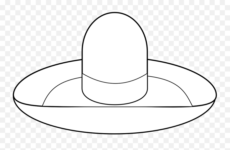 Download Hd Sombrero Hat Mexican White - Sombrero Hat Template Free Png,Mexican Hat Png