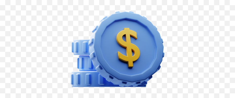 Dollar Coin Stack 3d Illustrations Designs Images Vectors - Solid Png,Stacks Of Money Icon