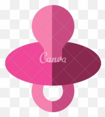 Pacifier Baby Shower Childhood Icon Vector Graphic - Girly png
