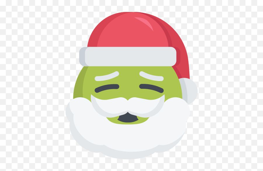 Christmas Emoji Ill Santa Sick Free - Cartoon Png,Sick Emoji Png