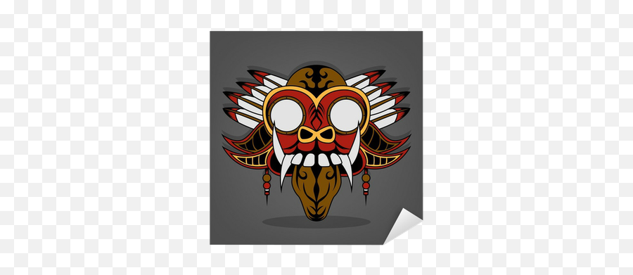 Sticker Steampunk Barong Bali Illustration - Pixersus Gambar Leak Bali Simple Png,Icon Barong