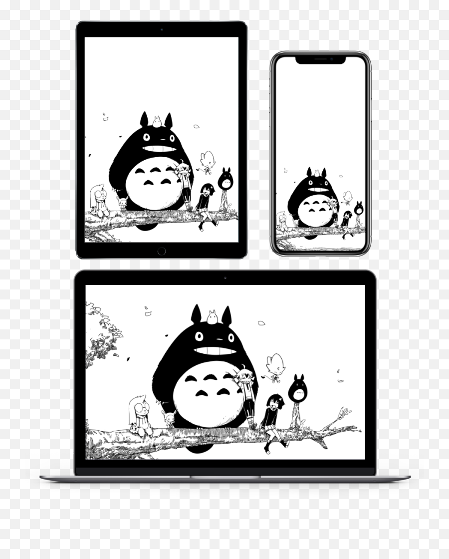 Sen And Kai Totoro Wallpaper Png