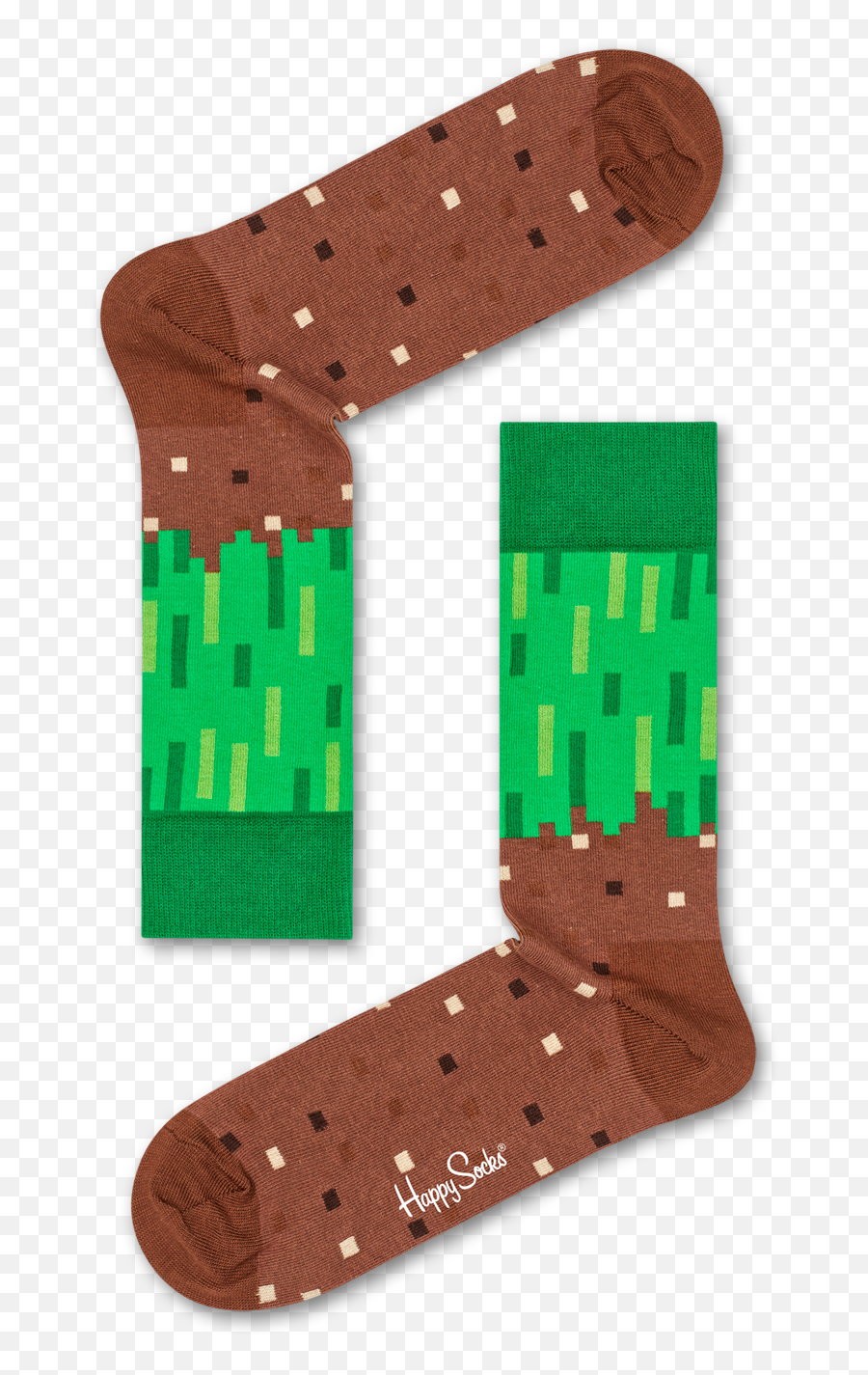 Grass Block Sock - Minecraft Socks Png,Minecraft Grass Block Png