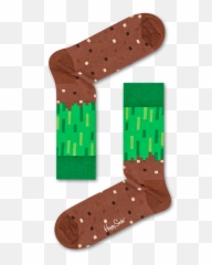 Grass Block Sock - Minecraft Socks png