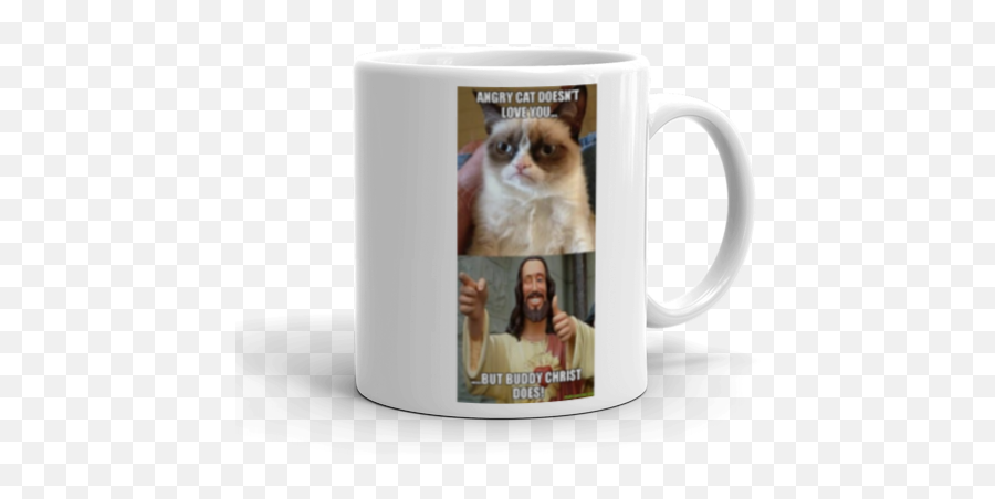 Angry Cat Doesnt Love You - Coffee Cup Png,Buddy Christ Png