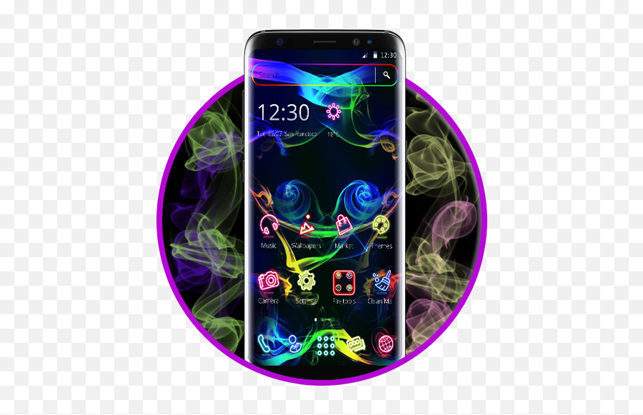 Amazoncom Neon Colorful Smoke 2d Theme Appstore For Android - Smartphone Png,Purple Smoke Png