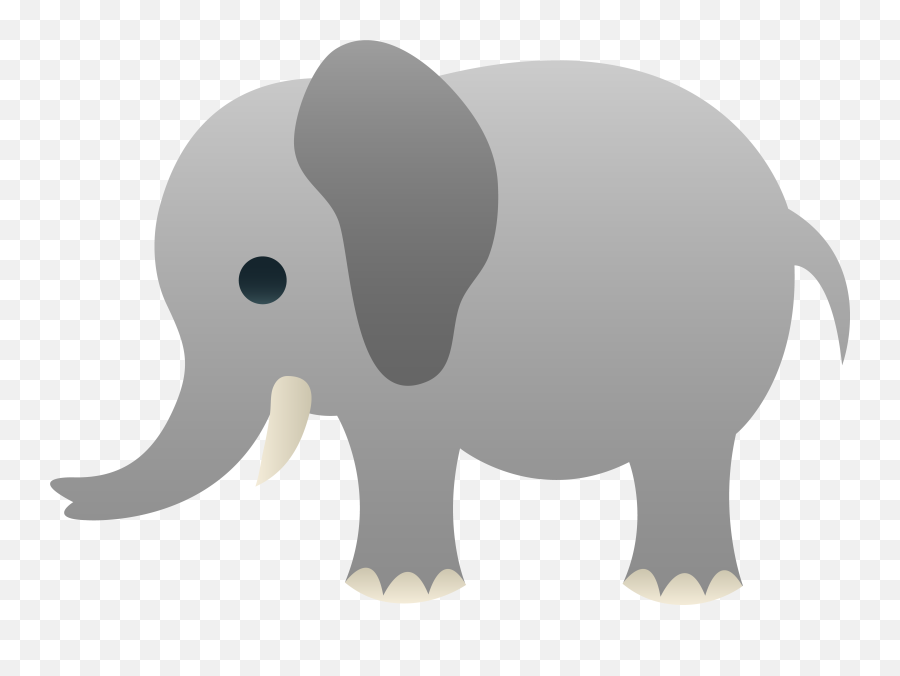 Gray Elephant Clipart Png - Cute Clip Art Of Elephant,Elephant Clipart Transparent