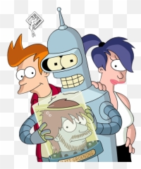 Futurama Bender Fry Leela Png Image - Futurama Png,Bender Png