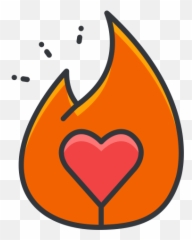 Tinder Logo Icon Of Colored Outline - Ember png