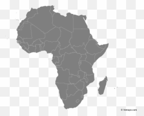 Grey Map Of Africa - Africa Country Vector Png,Africa Map Png