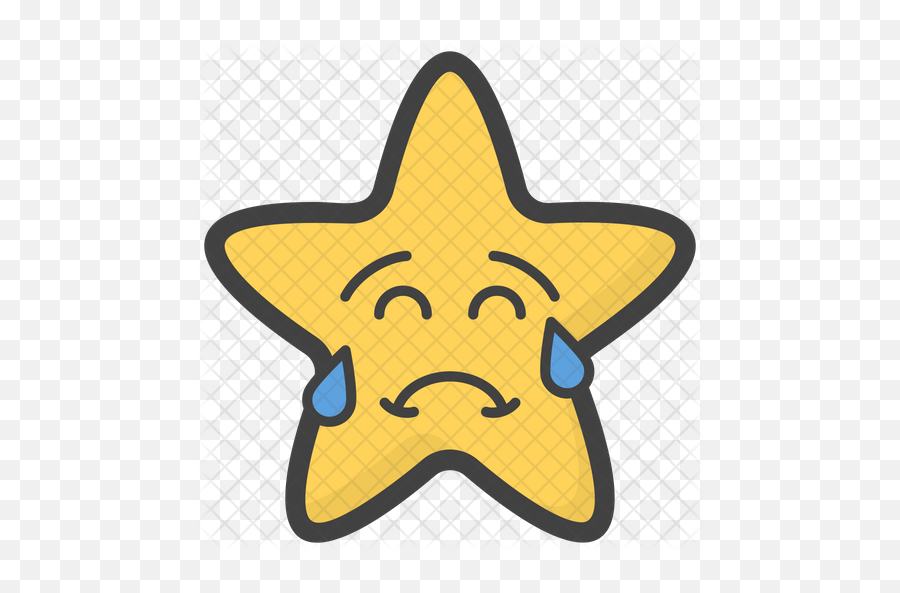 Crying Star Emoji Icon Of Colored - Crying Star Png,Star Emoji Png