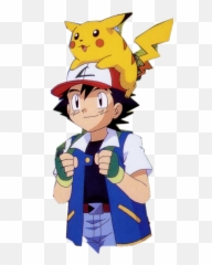 Ash Ketchum With Pikachu Clipart - And Png