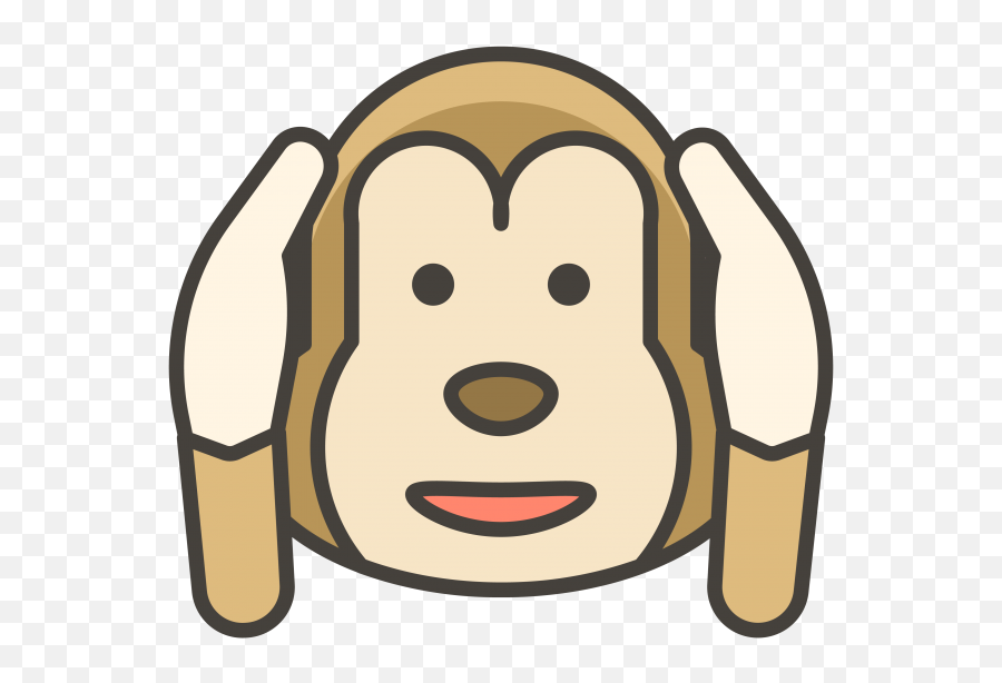 Hear No Evil Monkey Emoji Clipart - Não Ouvir Png,Monkey Emoji Png